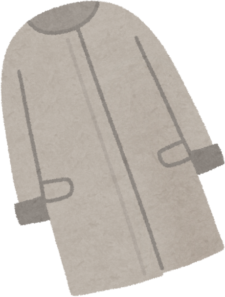 Illustration of a Women's No-Collar Coat